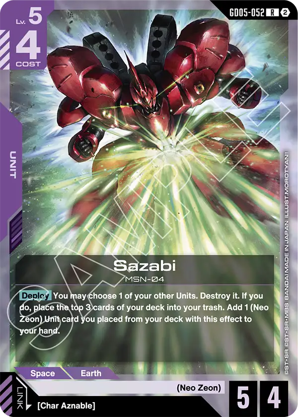 Sazabi &mdash; Gundam Card Game card