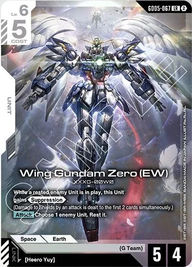 Wing Gundam Zero (EW) &mdash; Gundam Card Game card
