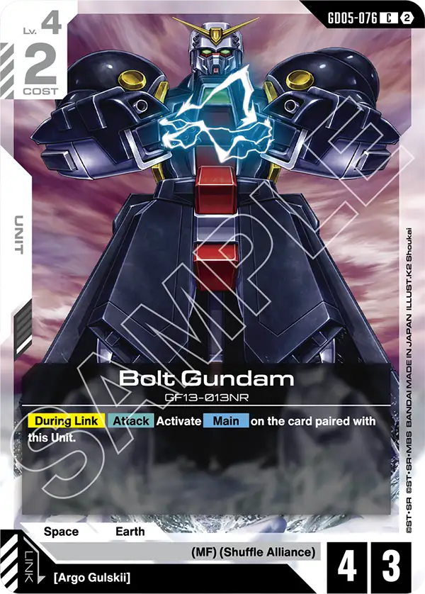 Bolt Gundam &mdash; Gundam Card Game card