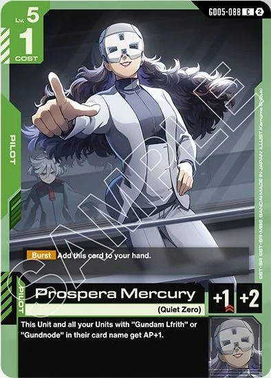 Prospera Mercury &mdash; Gundam Card Game card