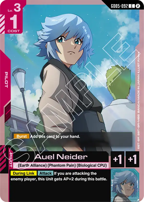 Auel Neider &mdash; Gundam Card Game card