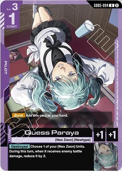 Quess Paraya &mdash; Gundam Card Game card