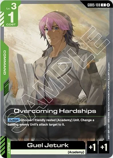 Overcoming Hardships &mdash; Gundam Card Game card