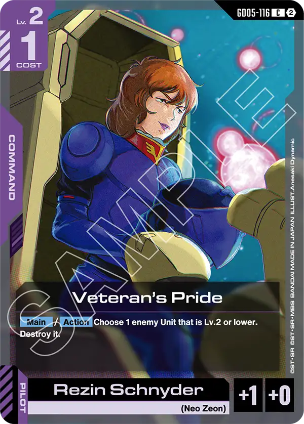 Veteran's Pride &mdash; Gundam Card Game card