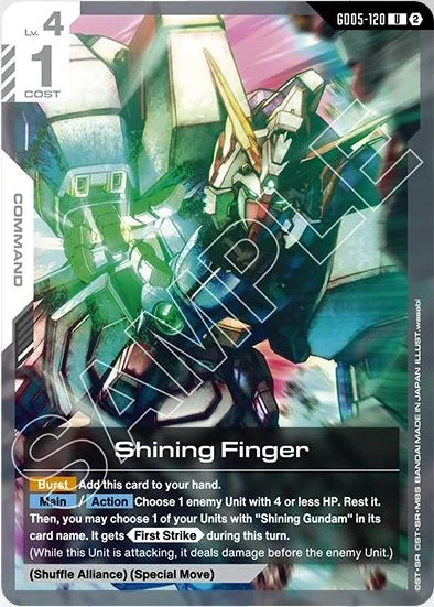 Shining Finger &mdash; Gundam Card Game card