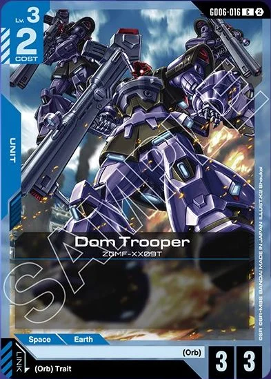 Dom Trooper &mdash; Gundam Card Game card