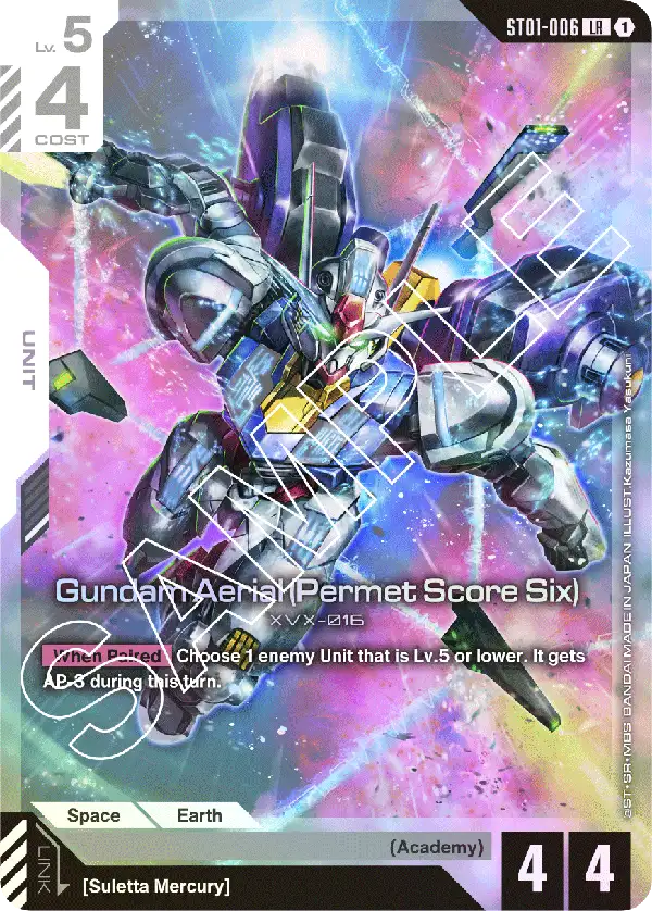 Gundam Aerial (Permet Score Six) &mdash; Gundam Card Game card