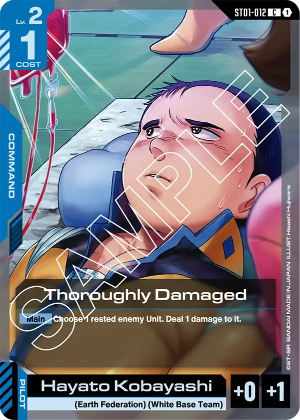 Thoroughly Damaged &mdash; Gundam Card Game card