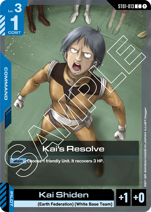 Kai's Resolve &mdash; Gundam Card Game card