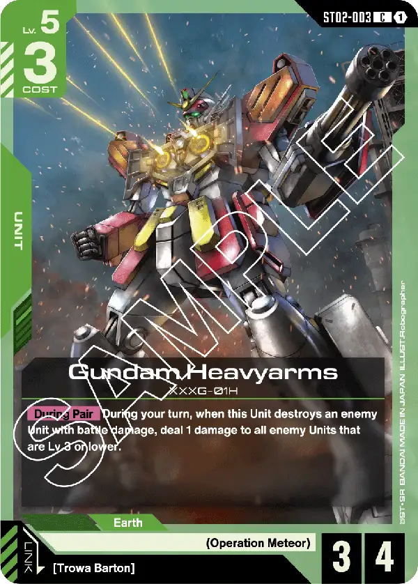 Gundam Heavyarms &mdash; Gundam Card Game card