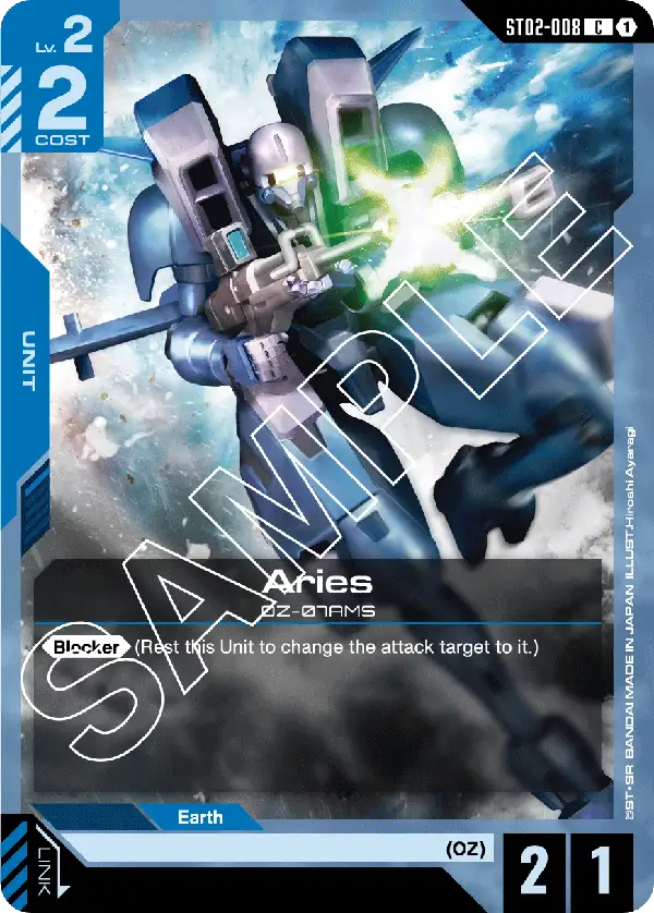 Aries &mdash; Gundam Card Game card