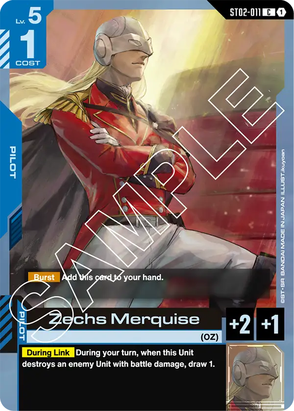 Zechs Merquise &mdash; Gundam Card Game card