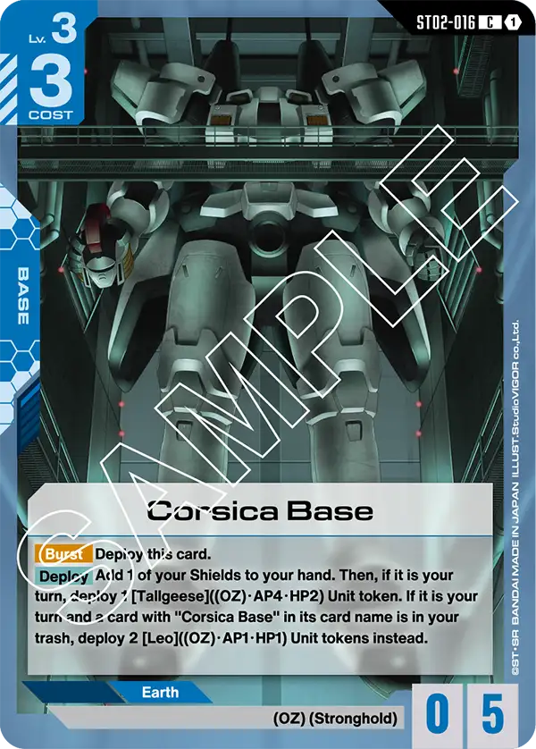 Corsica Base &mdash; Gundam Card Game card