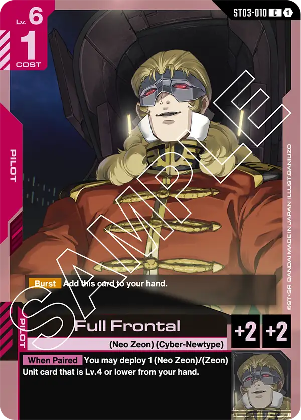 Full Frontal &mdash; Gundam Card Game card