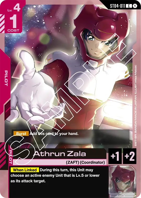 Athrun Zala &mdash; Gundam Card Game card