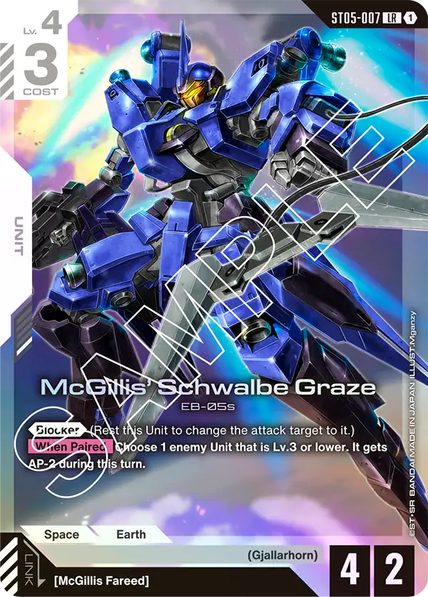 McGillis' Schwalbe Graze &mdash; Gundam Card Game card
