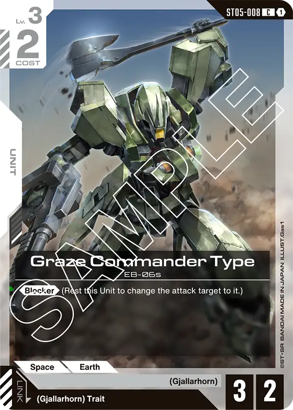 Graze Commander Type &mdash; Gundam Card Game card