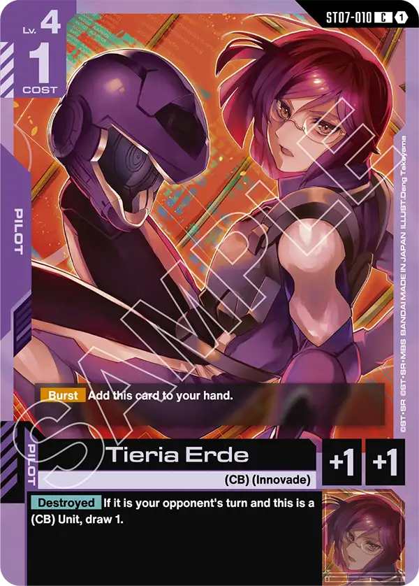 Tieria Erde &mdash; Gundam Card Game card