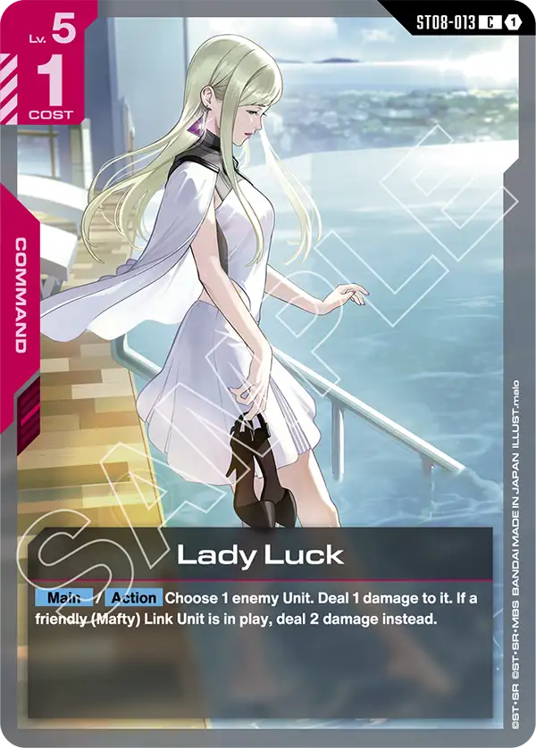 Lady Luck &mdash; Gundam Card Game card