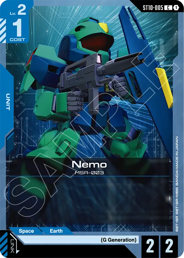 Nemo &mdash; Gundam Card Game card