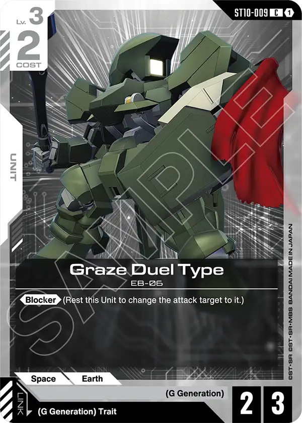 Graze Duel Type &mdash; Gundam Card Game card