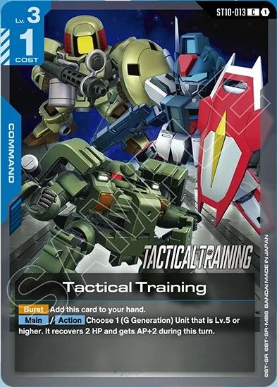 Tactical Training &mdash; Gundam Card Game card