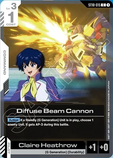 Diffuse Beam Cannon &mdash; Gundam Card Game card