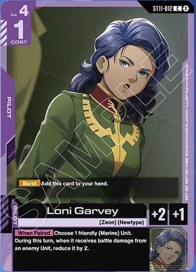 Loni Garvey &mdash; Gundam Card Game card
