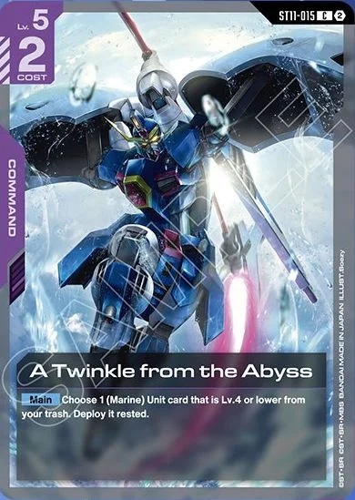A Twinkle from the Abyss &mdash; Gundam Card Game card