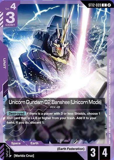 Unicorn Gundam 02 Banshee (Unicorn Mode) &mdash; Gundam Card Game card