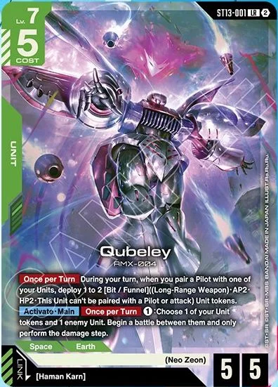 Qubeley &mdash; Gundam Card Game card