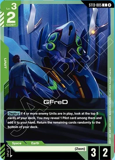 GFreD &mdash; Gundam Card Game card