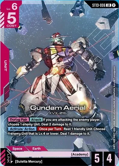Gundam Aerial &mdash; Gundam Card Game card
