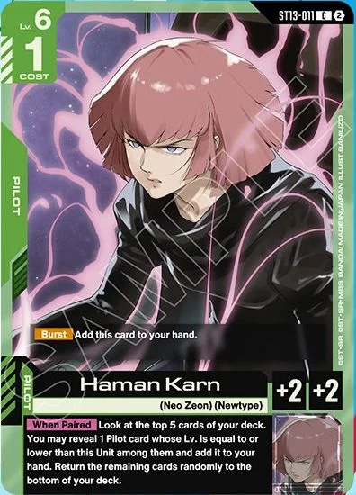 Haman Karn &mdash; Gundam Card Game card