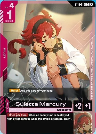 Suletta Mercury &mdash; Gundam Card Game card