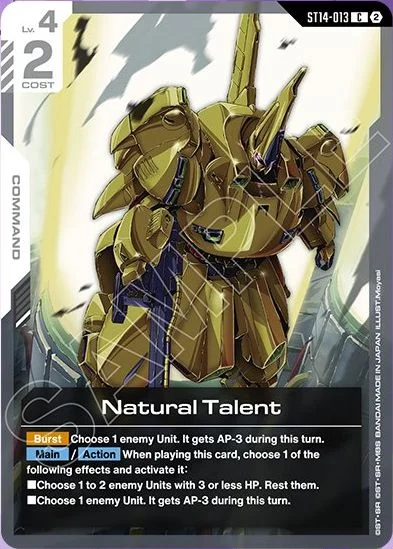 Natural Talent &mdash; Gundam Card Game card