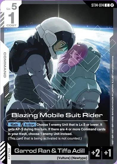 Blazing Mobile Suit Rider &mdash; Gundam Card Game card