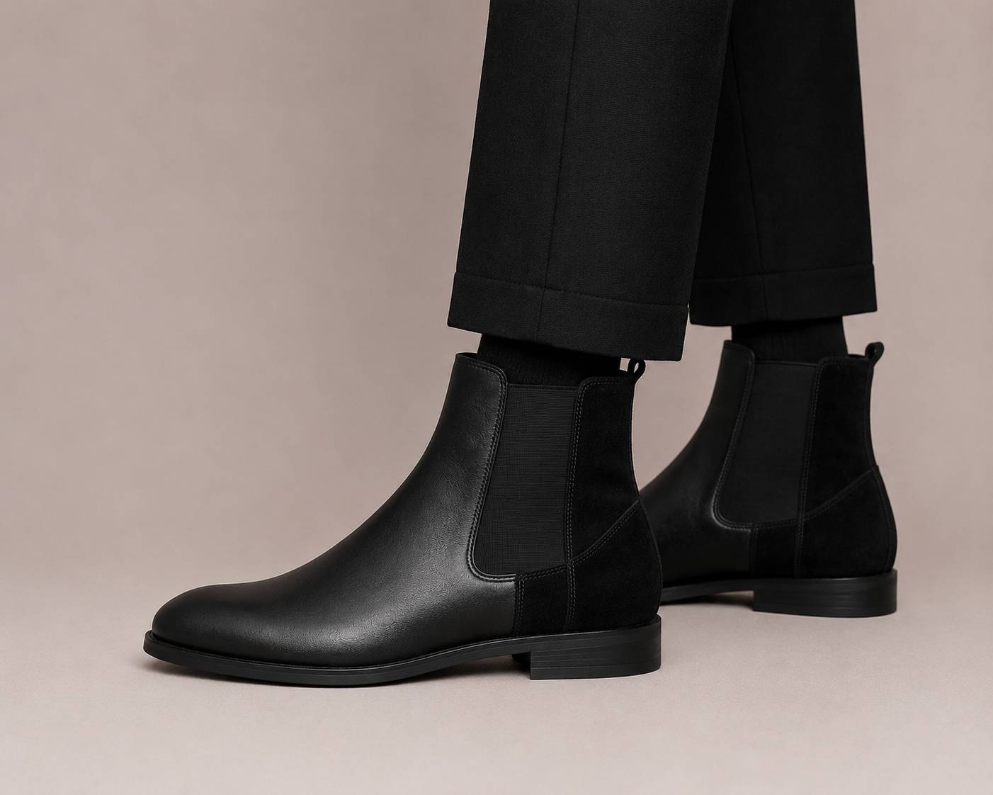Sleek black Chelsea boot