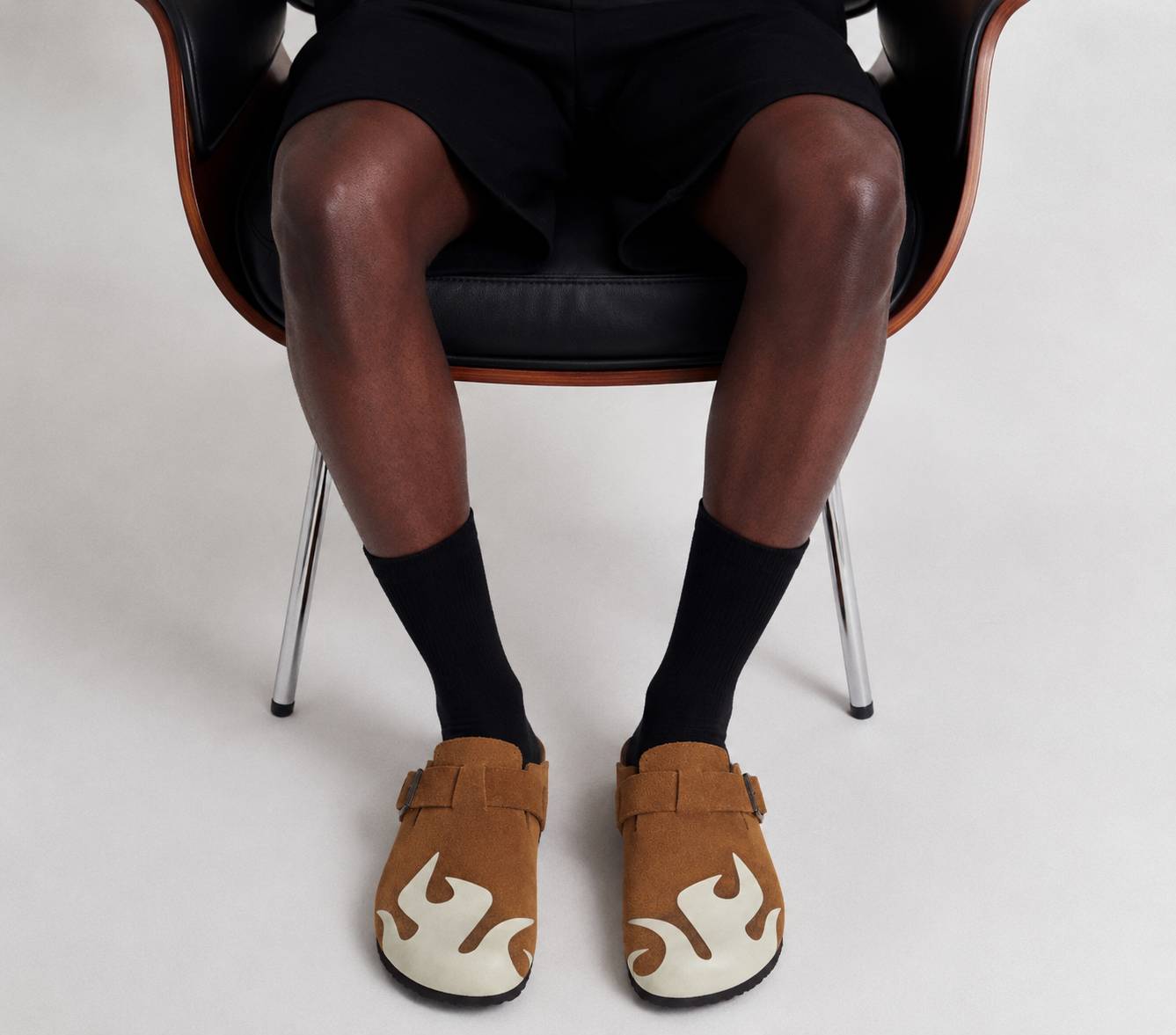 Flame clogs Design (Brown)