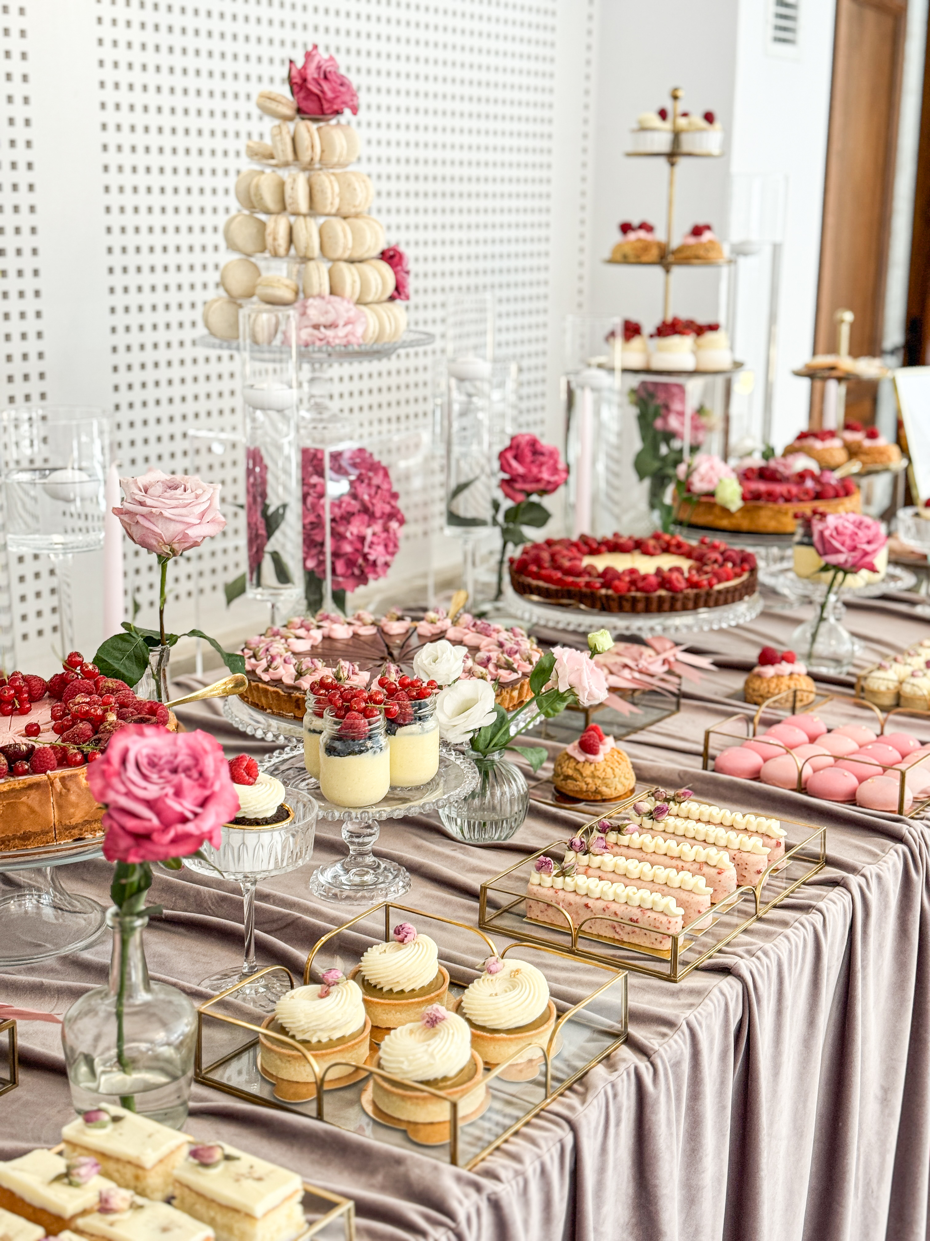 Powder Pink and Raspberries: Sweet Composition