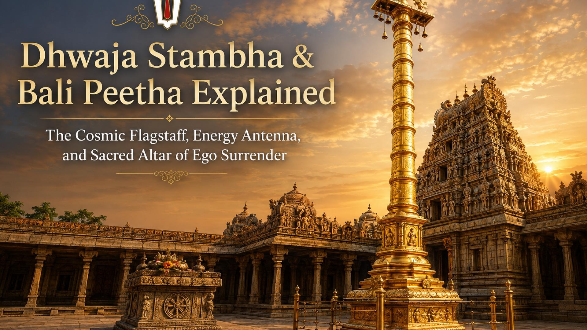 Dhwaja Stambha & Bali Peetha Explained