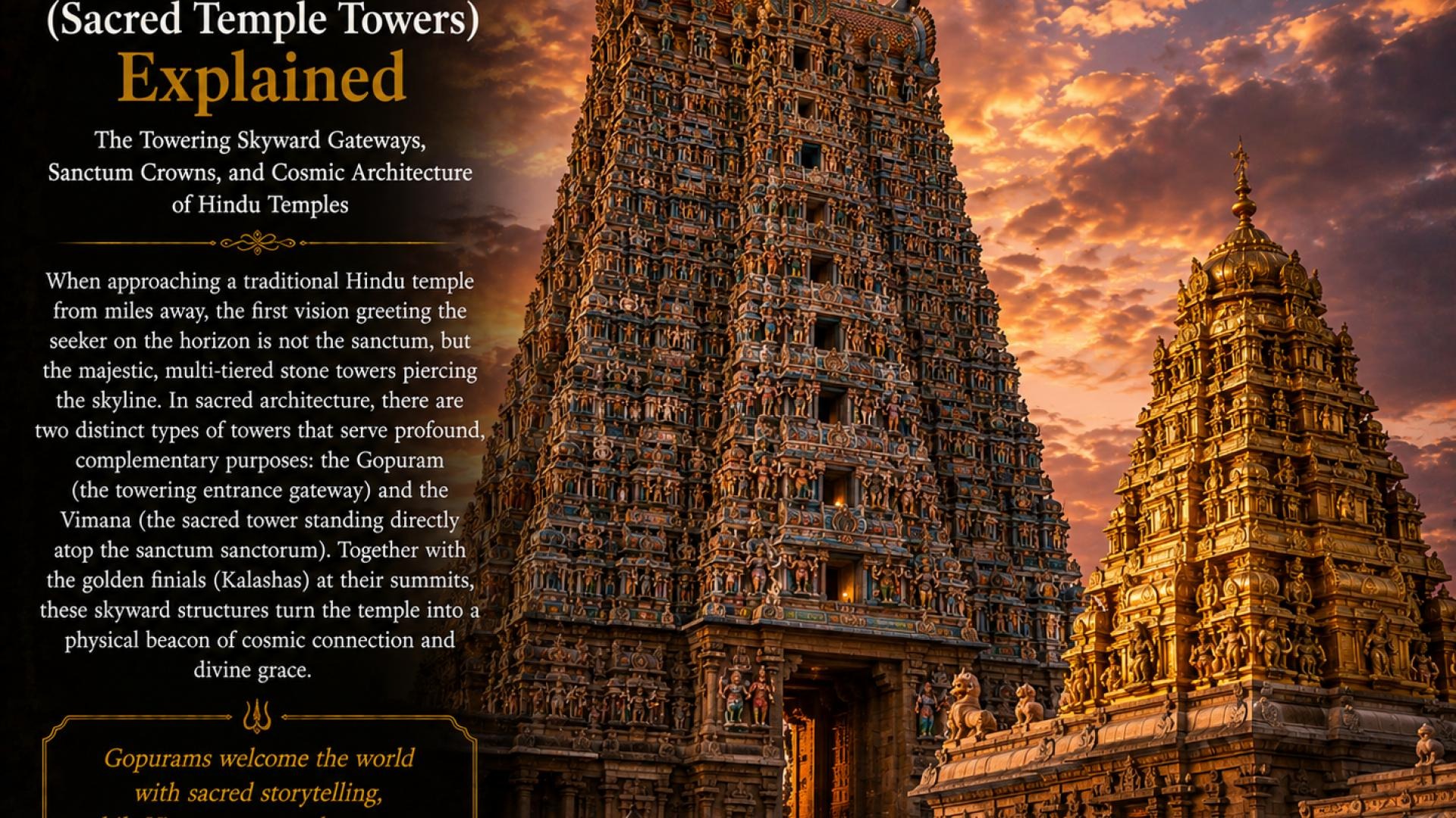 Gopuram & Vimana (Sacred Temple Towers) Explained