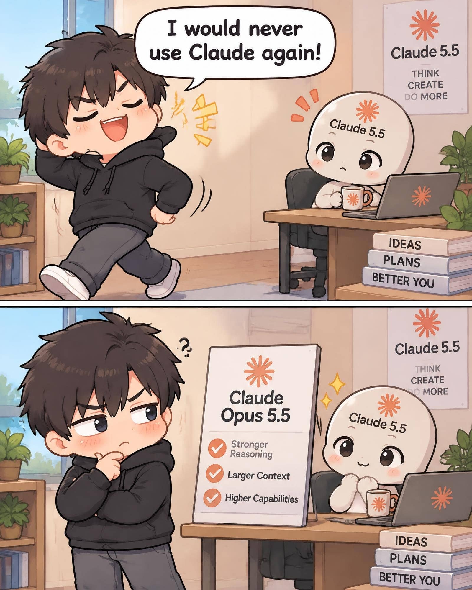 Claude Opus 5.5 Comic Meme