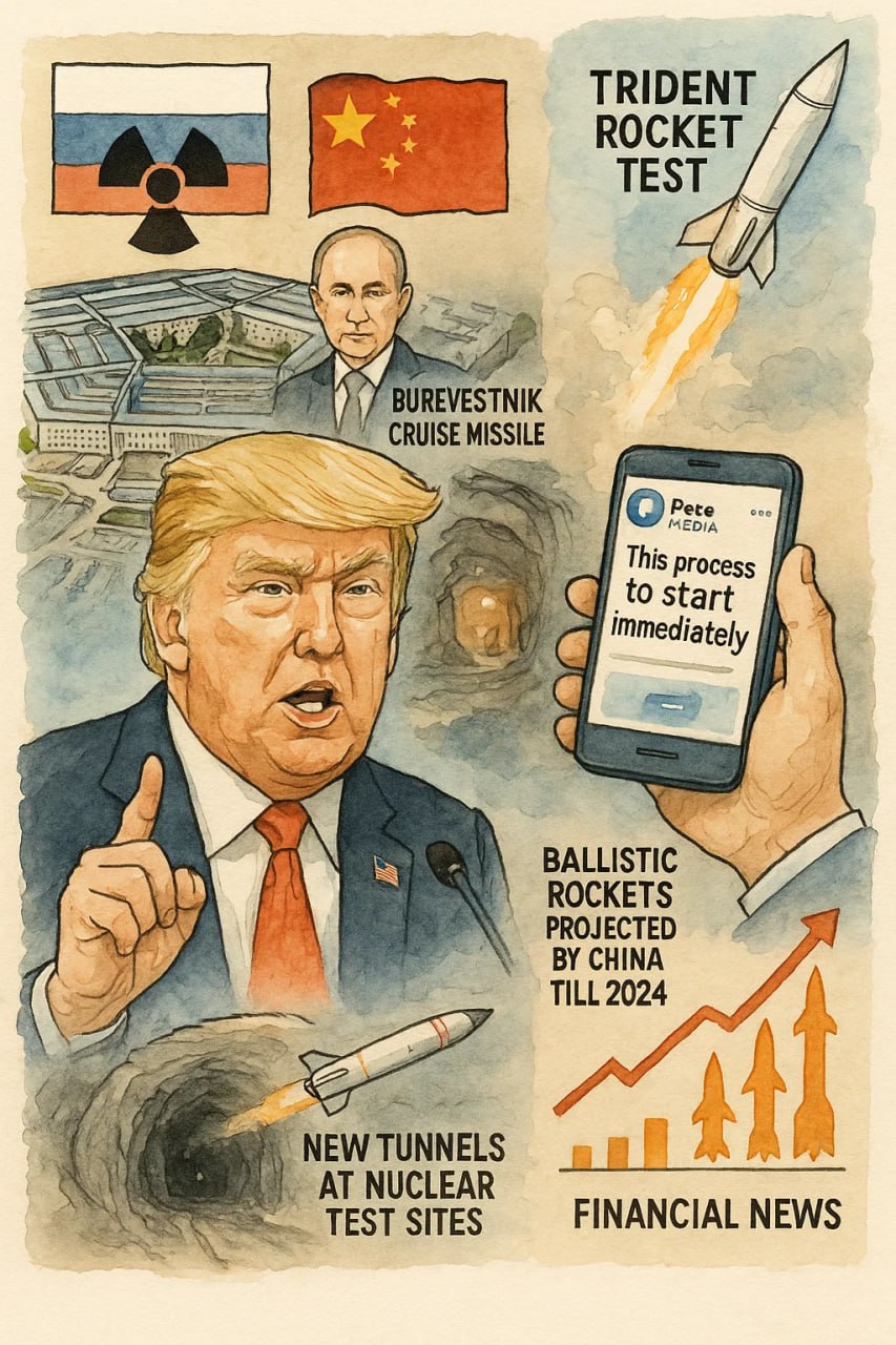 Трамп Пентагонд Орос, Хятадтай “тэнцвэртэй” түвшинд цөмийн туршилт хийх заавар өглөө