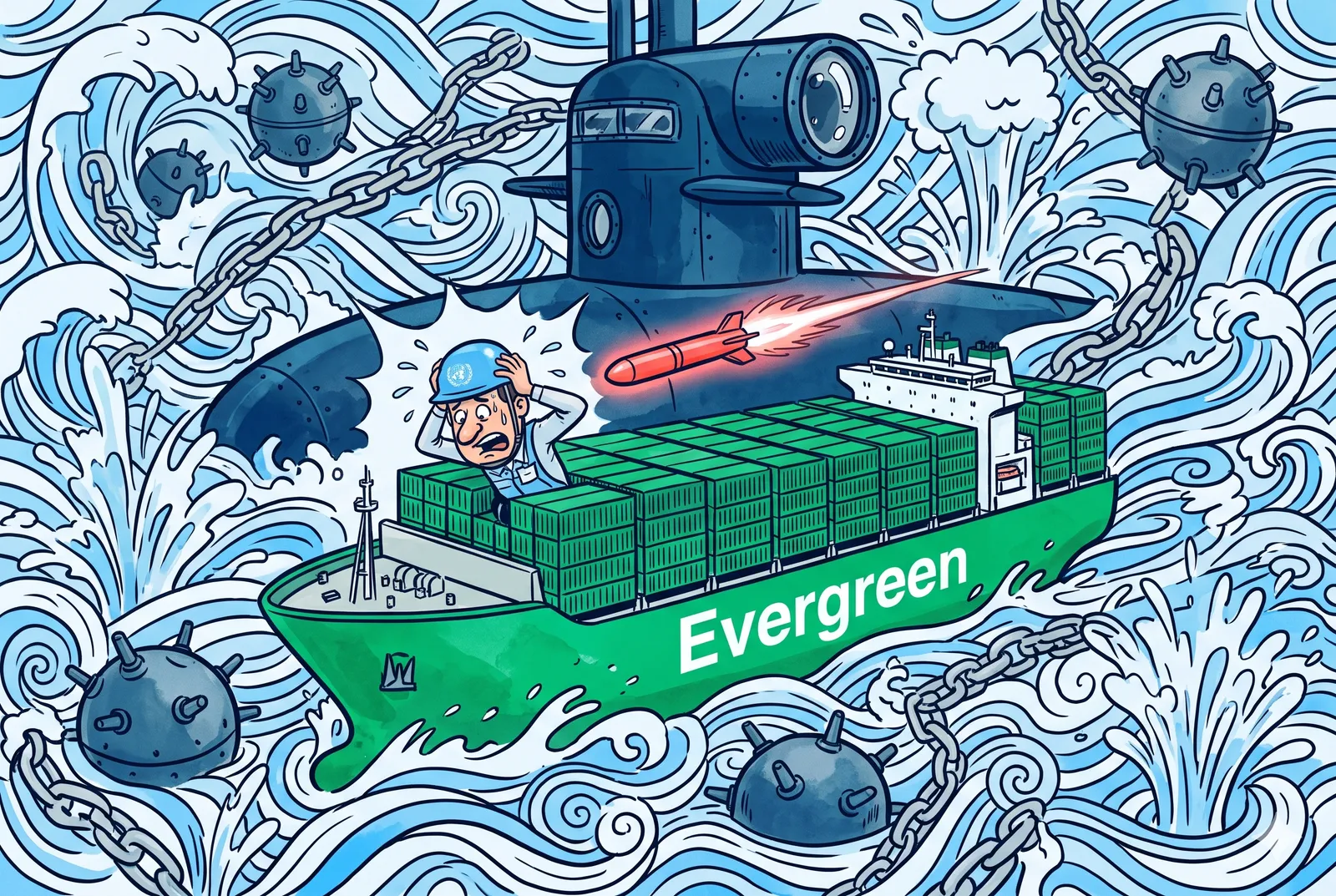 Ормузын хоолой: Evergreen хөлөг онгоц халдлагад өртөв