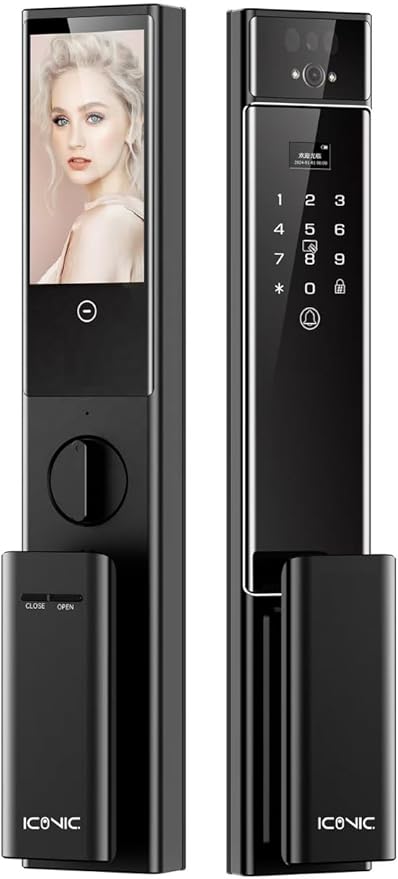 ICONIC X20 Smart Door Lock with Camera & Video Intercom (Face ID, Palmprint, Fingerprint, Passcode, Card, Key, Tuya App) 3