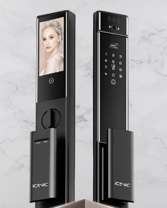 ICONIC X20 Smart Door Lock with Camera & Video Intercom (Face ID, Palmprint, Fingerprint, Passcode, Card, Key, Tuya App) 6
