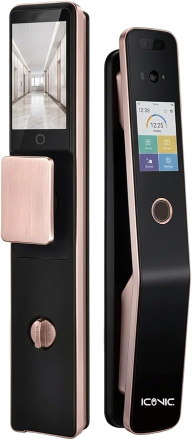 ICONIC X40 Ultra Smart Door Lock with HD Camera, External Screen & Live Video Intercom (Face ID, Palmprint, Fingerprint, Passcode, Card, Key, Tuya App) 7