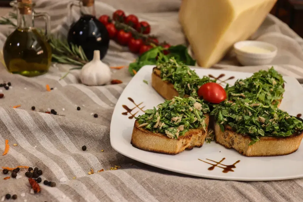 Bruschette tonno e rucola