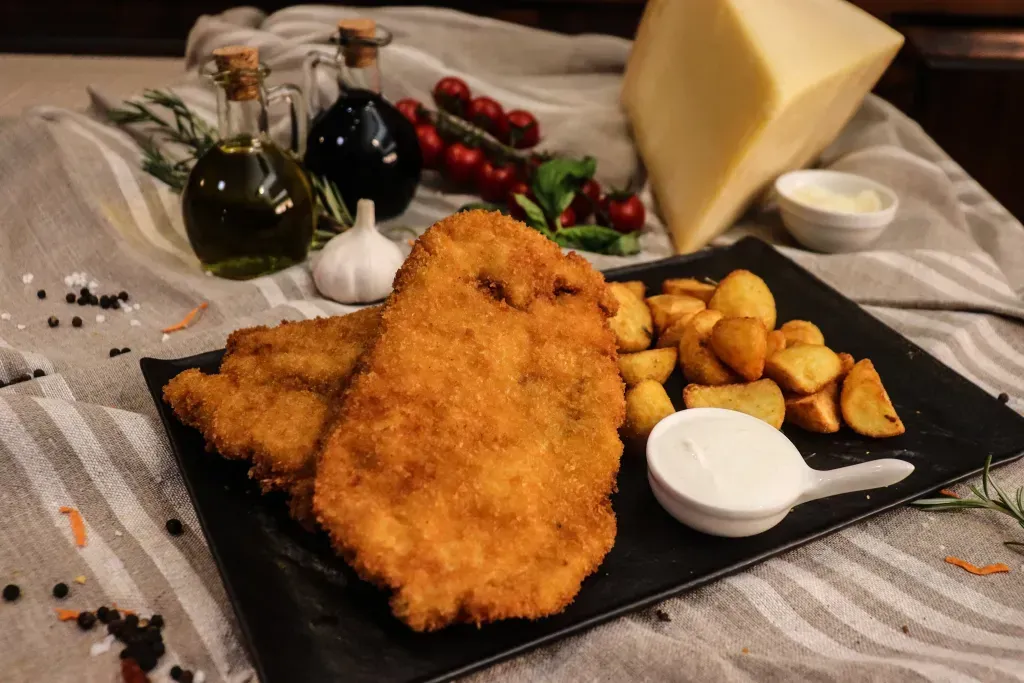 Petto di pollo alla Milanese con patate